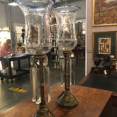 Pair Antique Brass Russian Candlesticks